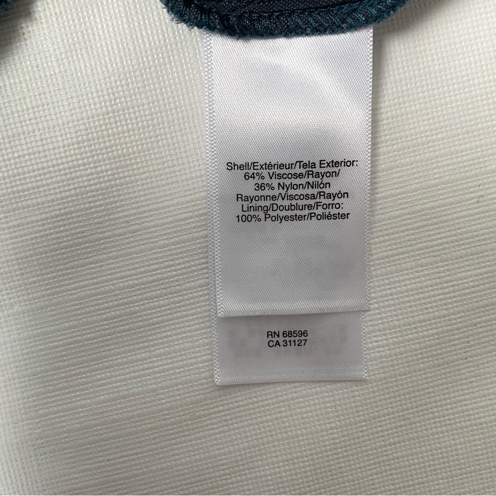 Donna Karan NY Sheer Velvet Top Blue Size M - Picture 7 of 8
